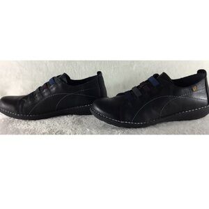 Elegant Black Leather Slip-On Loafers